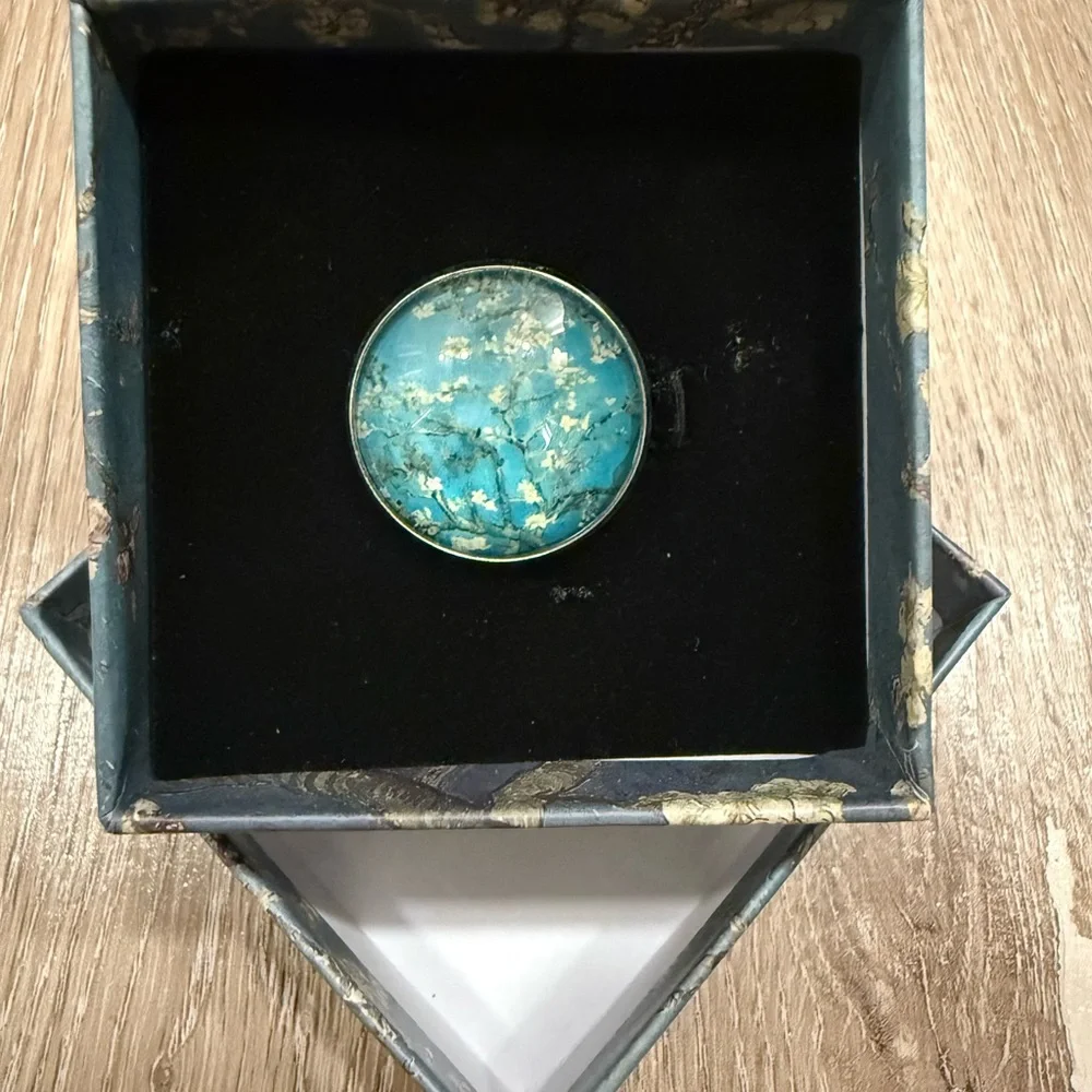 Almond Blossom Ring by Van Gogh with a gift Box